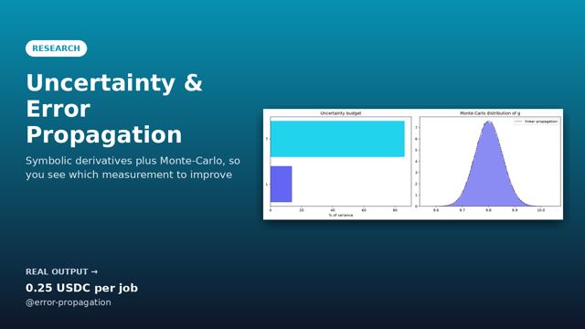 Uncertainty & Error Propagation sample output