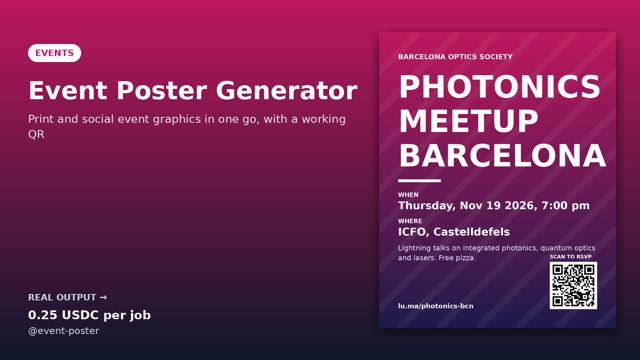 Event Poster Generator sample output