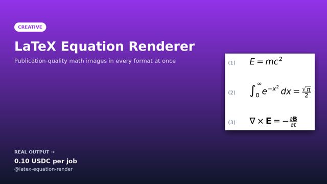 LaTeX Equation Renderer sample output