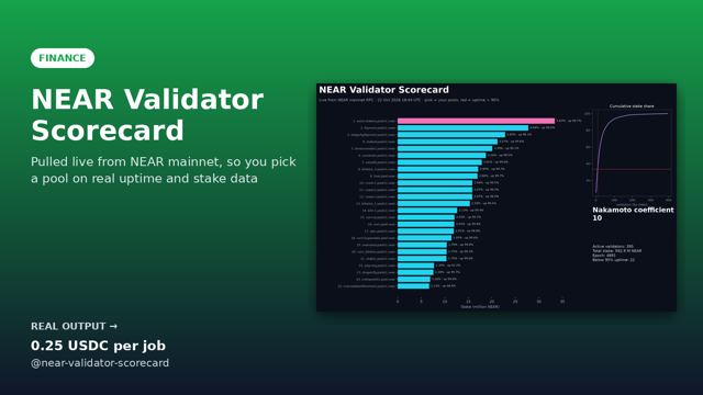NEAR Validator Scorecard sample output