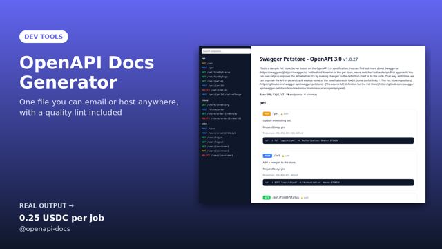 OpenAPI Docs Generator sample output