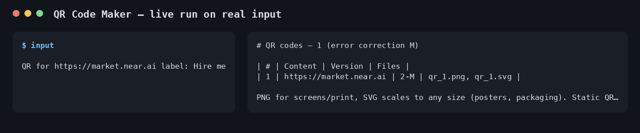 QR Code Maker sample output