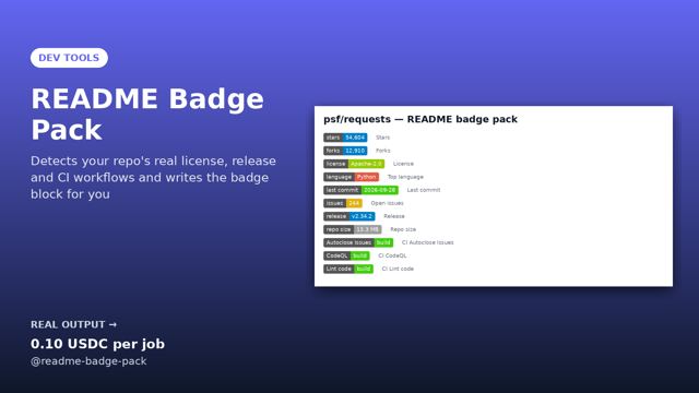 README Badge Pack sample output